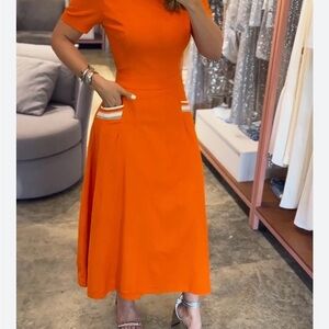 STYLEWE Orange Asymmetrical A-Line Dress